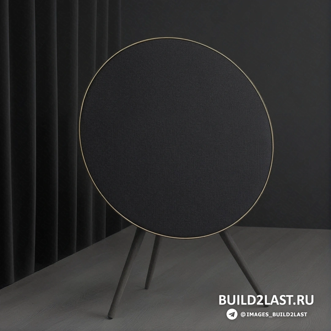 Белая акустическая система Beoplay A9 в авангардном стиле, произведена в Дании.