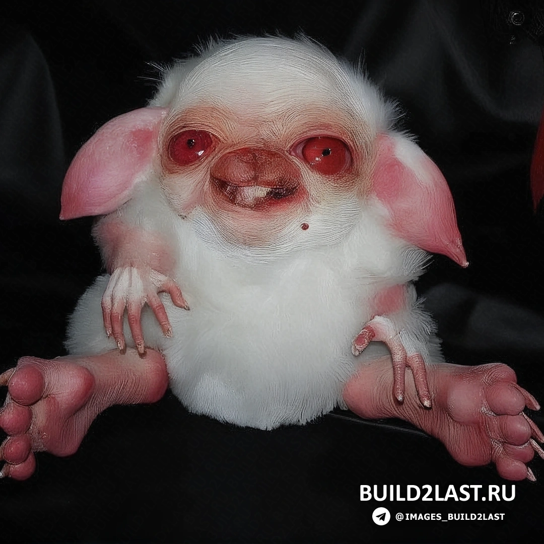 Очаровательная игрушка-монстр с выражением удивления и яркими ушами
