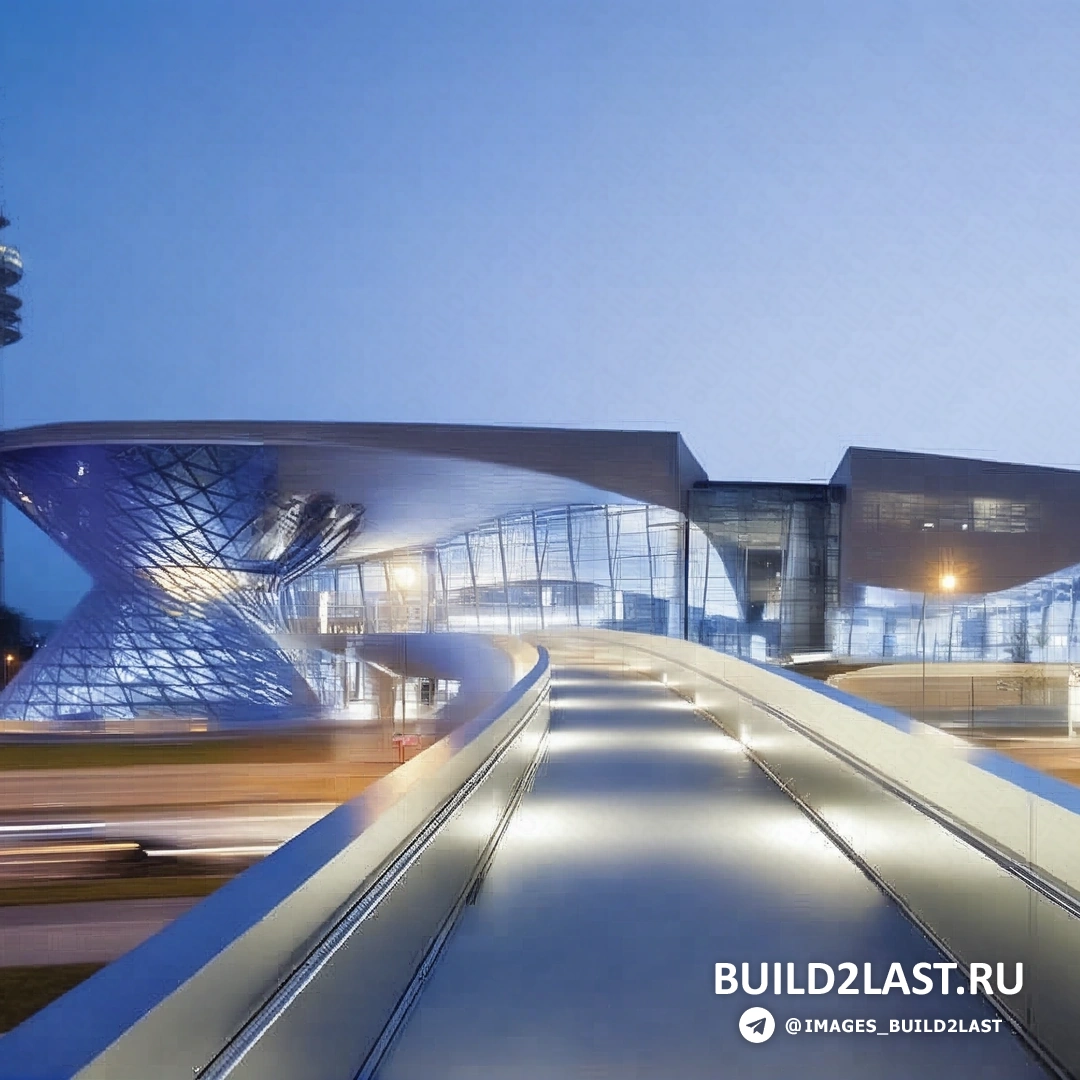 Солнечные батареи на фасаде многофункционального выставочного центра BMW Welt в Мюнхене, выполненного в стиле футуризма и деконструктивизма