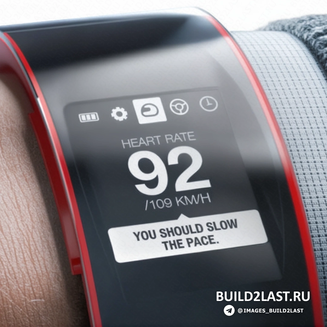 Вид умных часов Nismo Watch на запястье человека во время тренировки, с акцентом на динамичные движения